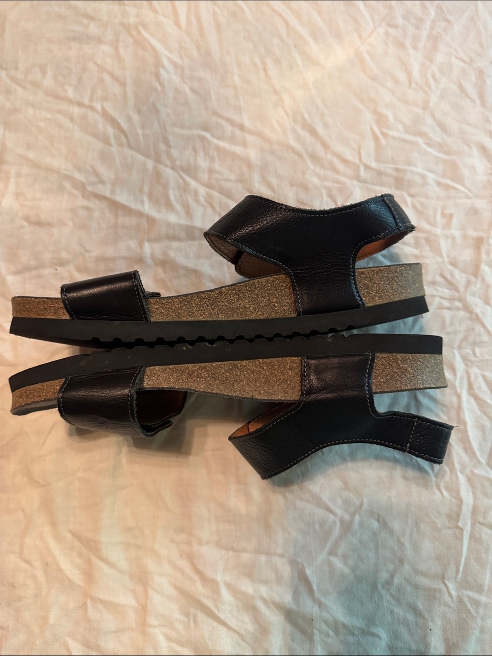 Taos Carousel 2 Black Leather Comfort Sandals Size 11 EU 42 Boho Medallion - Picture 2 of 7